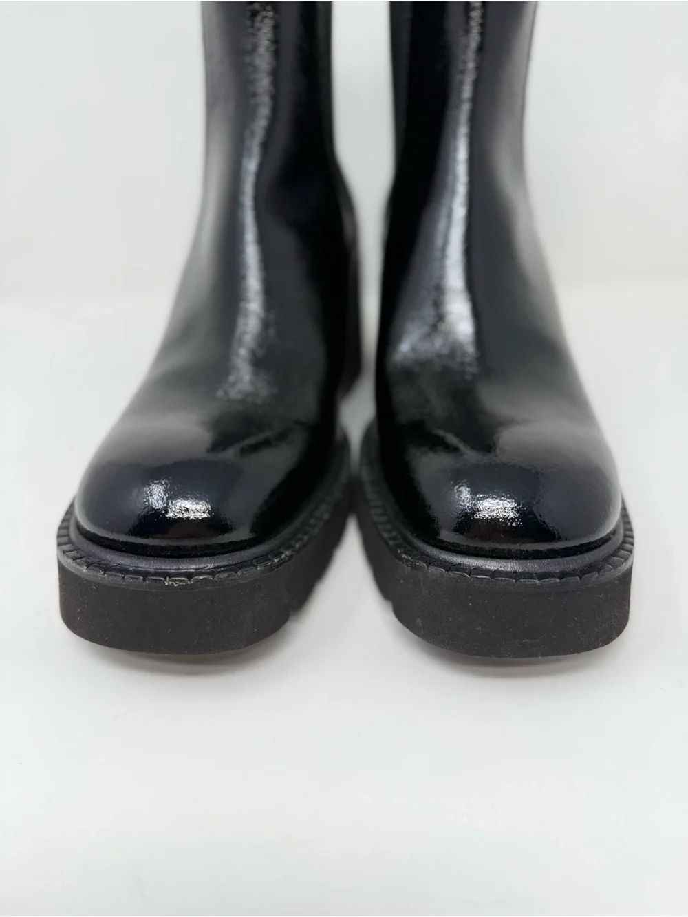 New Pedro Garcia Zisca Patent Leather Chelsea Bootie Sz 9